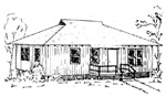 2 bedroom 28' &times; 32' low cost house - free plans