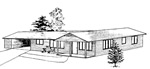 2 bedroom - <q>T</q> shaped house - free plans