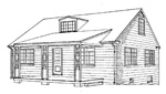 4 bedroom 27' &times; 38', 1 1/2 story house - free plans
