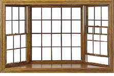 Internal appearance of a bow window