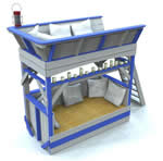 Bench and bed playhouse - free plans, drawings & instructions