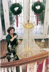 lowered chandelier