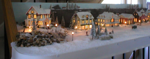 Christmas village finished from left side