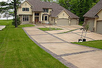 decorative concrete driveway