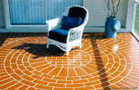 engraved concrete patio