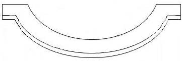 Template for upper and lower plates made from 1/4&Prime; plywood