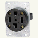 240 VAC 30 Amp Flush Mount Dryer Receptacle (4 Wire)