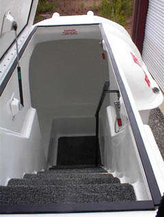 fiberglass pre-fab storm shelter