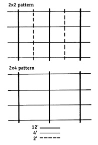 2' × 2' & 2' × 4' Suspended Ceiling Patterns