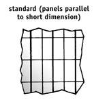 Standard positioning for suspended ceiling panels
