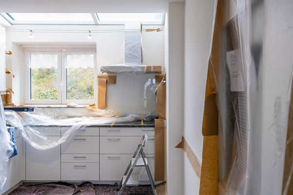 kitchen undergoing a renovation