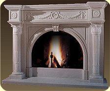 Marble fireplace mantel
