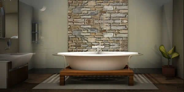 very modern bathroom