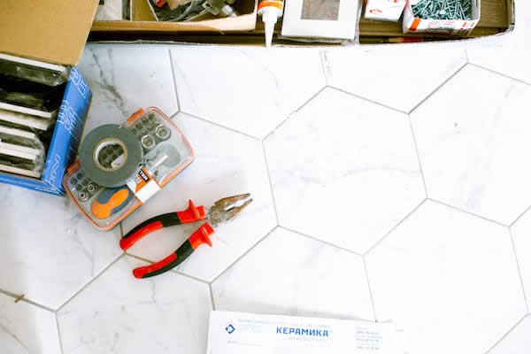 small tools on table