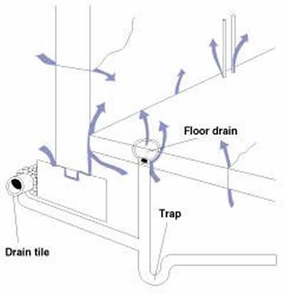 radon gas entry points