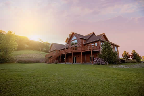 rustic house in countryside