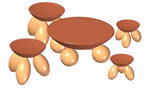 stools and matching table