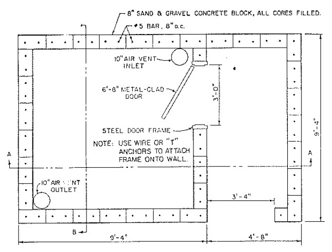 storm shleter floor plan