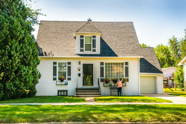 small white house