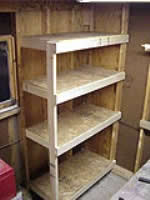 Built-in storage shelves