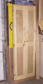 Tall garage wall cabinet
