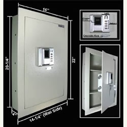 Biometric finger print access wall safe