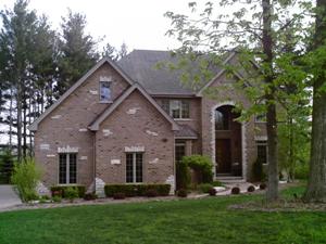 Brick veneered house