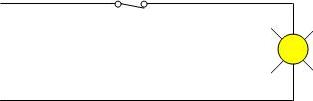 Basic electrical circuit with switch closed