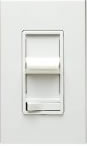 Dimmer with preset slider and horizontal toggle switch