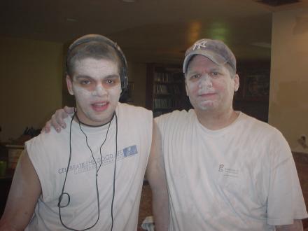 Always wear a dust mask and goggles when sanding drywall