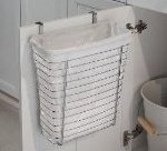 Garbage cans mounted to kitchen cabinet doors can cause hinges to bend.