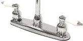 Kitchen faucet with individual hot/cold valves