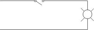 Basic electrical circuit with switch open