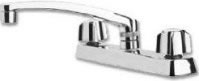 Straight spout kitchen faucet