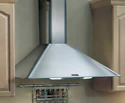 Wall mount kitchen range hood with lights