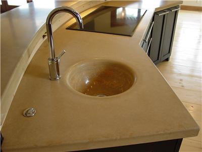 bathroom concrete countertop