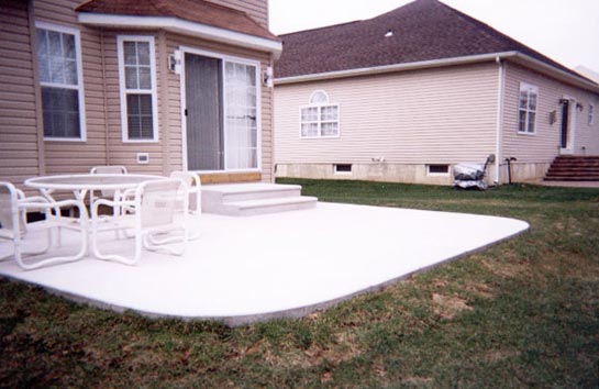 concrete slab patio