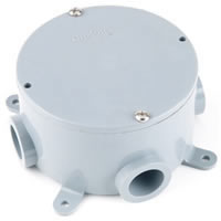 PVC conduit round junction box