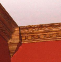 wood crown molding as finished carpentry