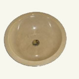 basin drain in center