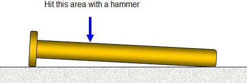 bending a hinge pin