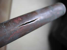 burst water pipe
