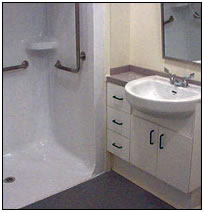 rounded corners in shower