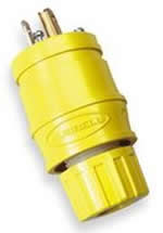 male waterproof plug uses a compression ring to grip the cable