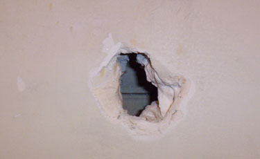 Large hole in drywall