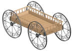 iron wheel planter