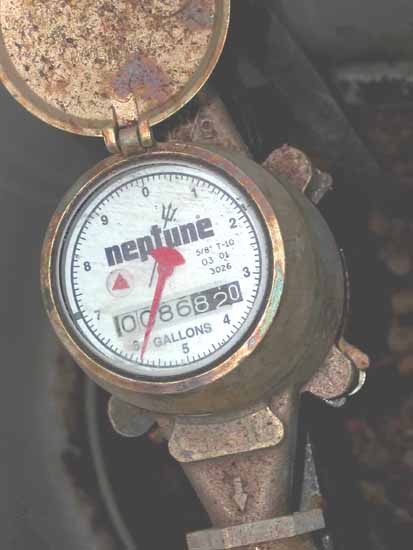 Water meter in housing