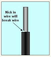 nick in aluminum wire