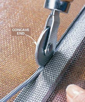 installing spline in an aluminum window frame