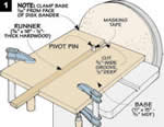 Circle sanding jig